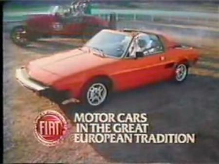 Fiat Bertone x1 9 and other Fiat Cars USA Commercial Video